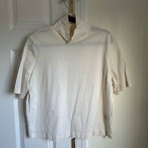 COS Cream High Neck Tee